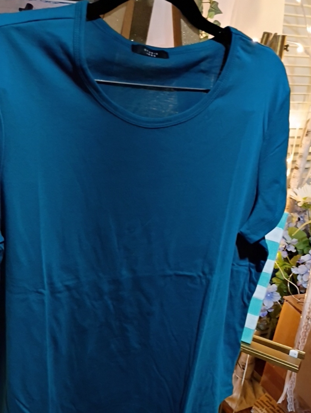 Studio 1886 Short Sleeve Crew Neck Tee in Teal